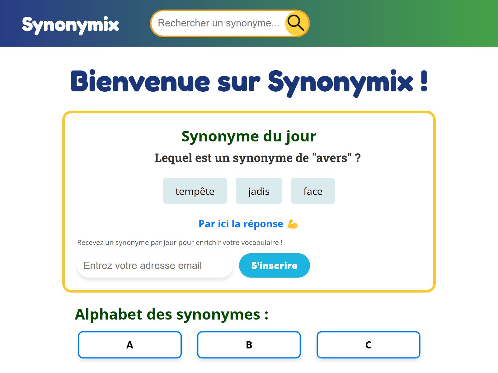 Synonymix - Didctionnaire des synonymes